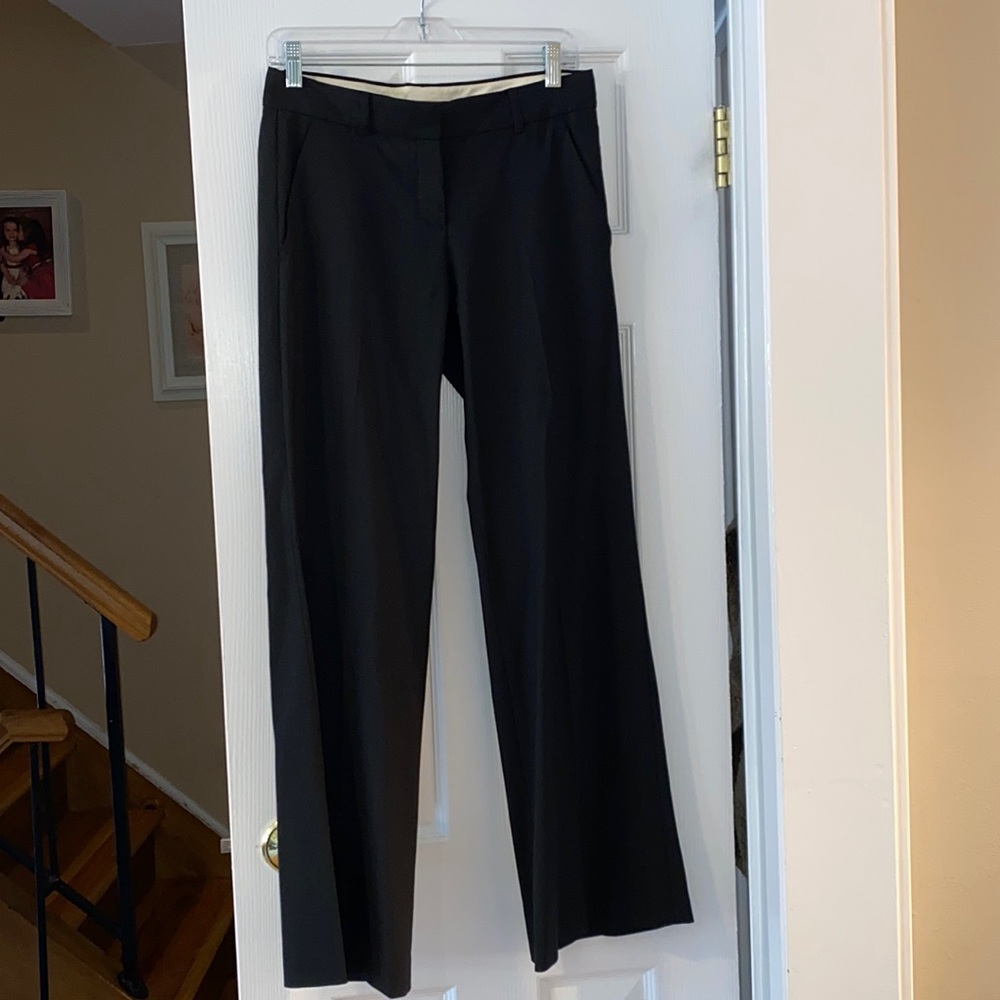 Theory light weight wool wide leg trousers